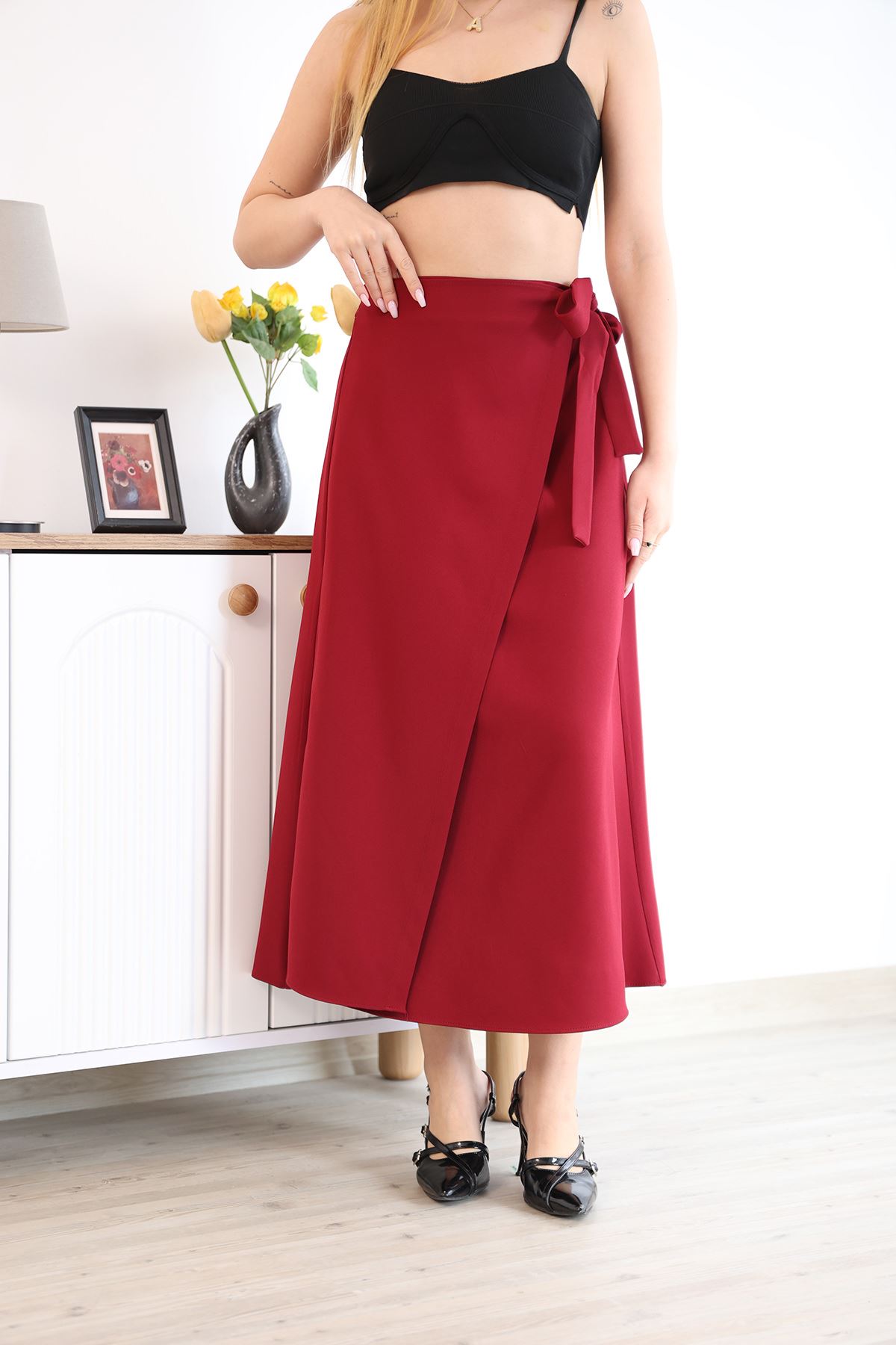 Ön Kapak Detay Atlas  Etek-Bordo