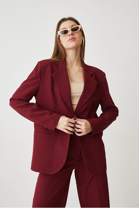 Retro Palazzo Takım-Bordo