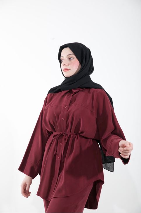 Paça Pensli Takım-Bordo