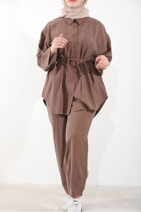 Paça Pensli Takım-Kahve