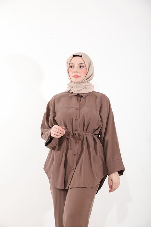 Paça Pensli Takım-Kahve