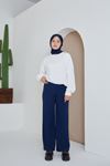 Düğmeli Pantolon-Lacivert
